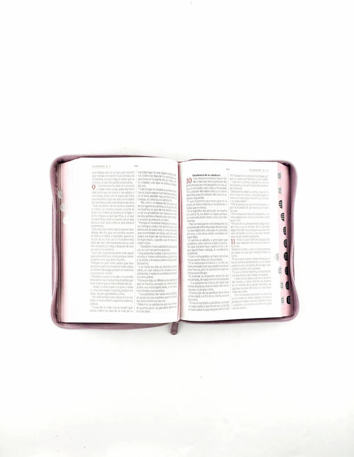 Biblia rvr letra grande promoción rosada flores by Reina Valera 1960