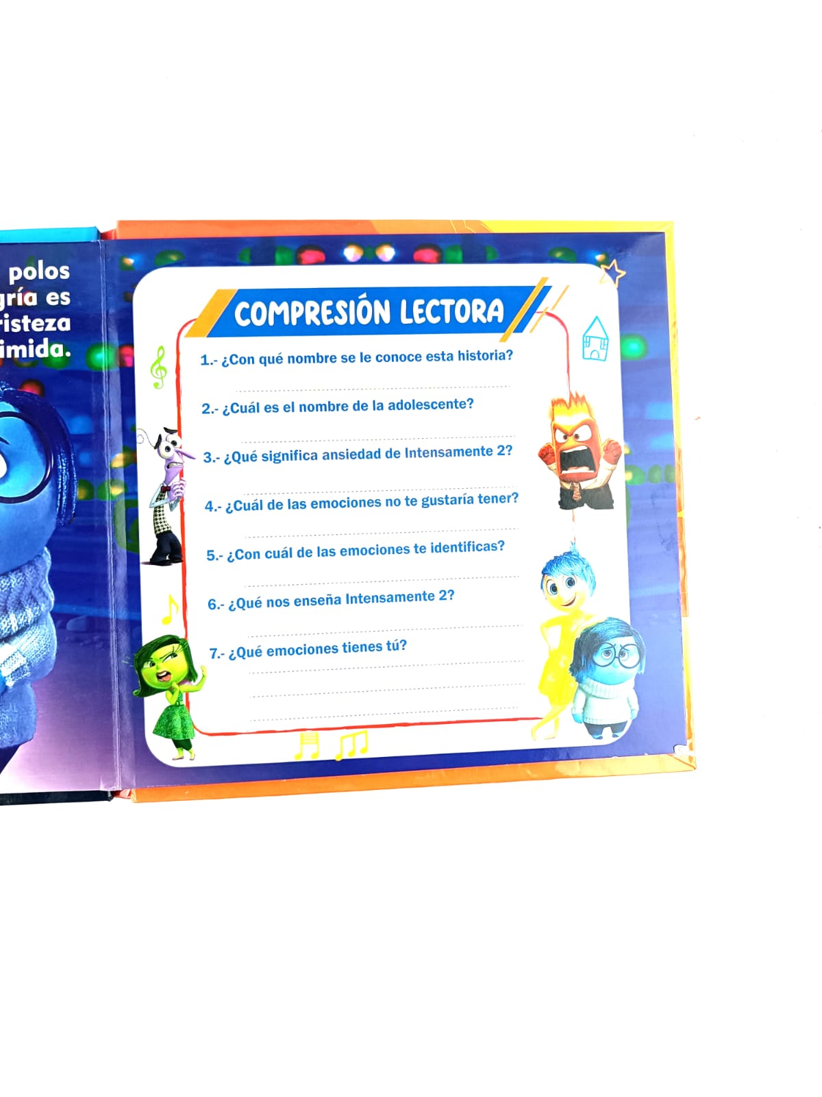 Intensamente 2 las emociones compresión lectora by Disney