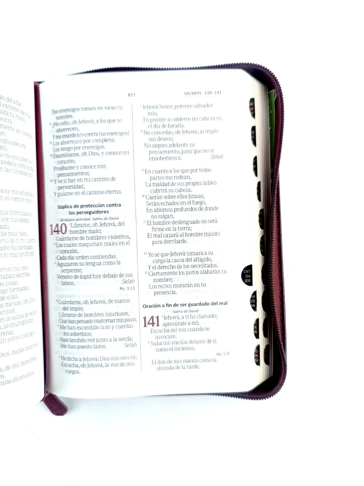 Biblia RVR 045 con Índice vino tinto canto dorado