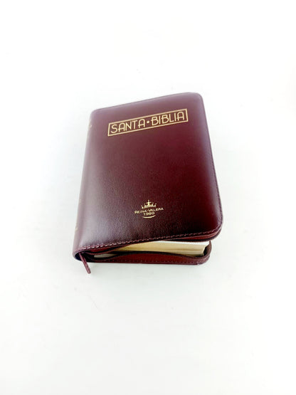 Biblia RVR 045 con Índice vino tinto canto dorado