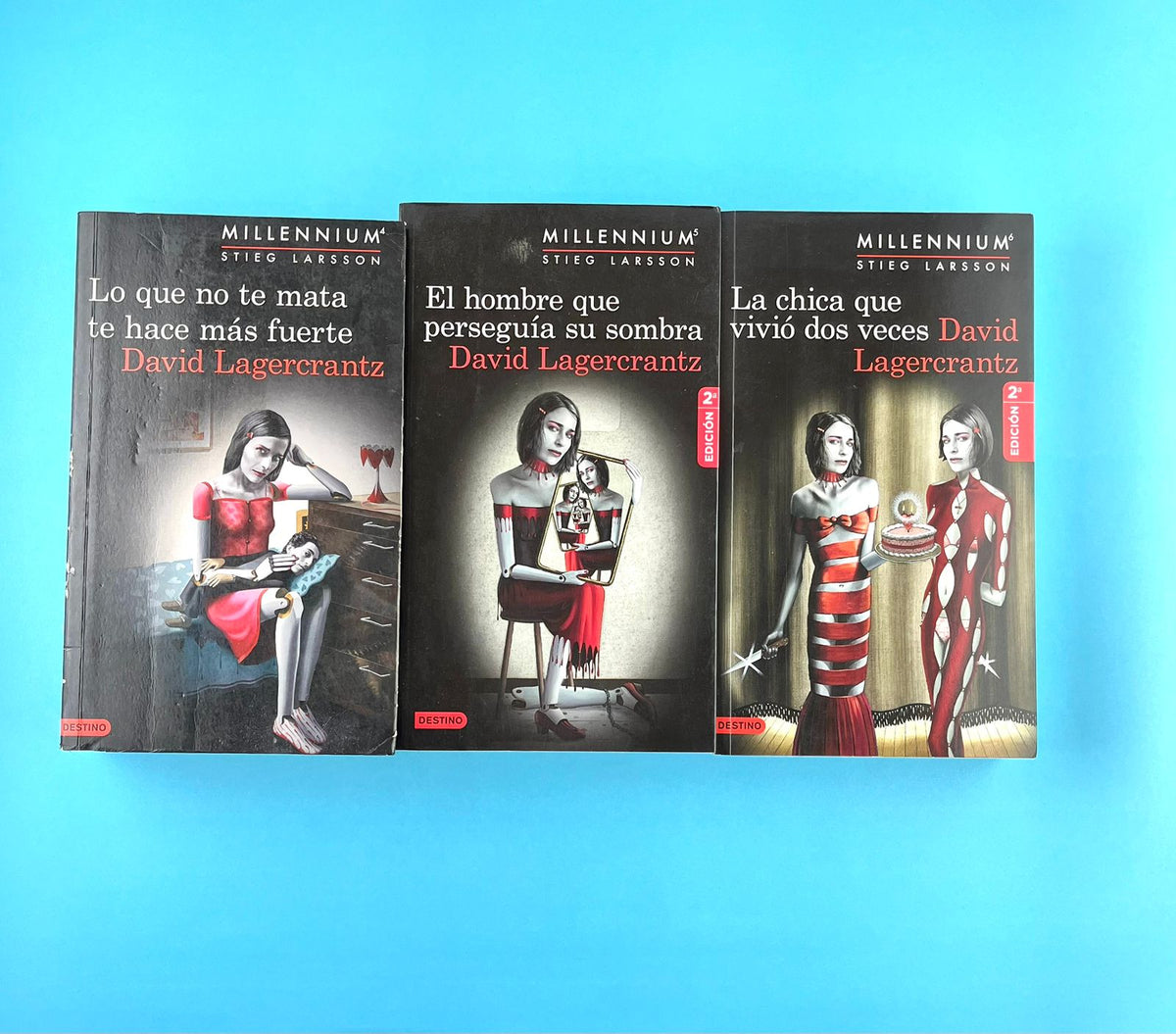 Trilogía Millennieum Lo que no te mata te hace mas fuerte, La chica que vivió dos veces, El hombre que perseguía su sombra by David Lagercrantz