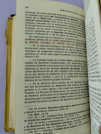 Moral social (moral de actitudes-III)