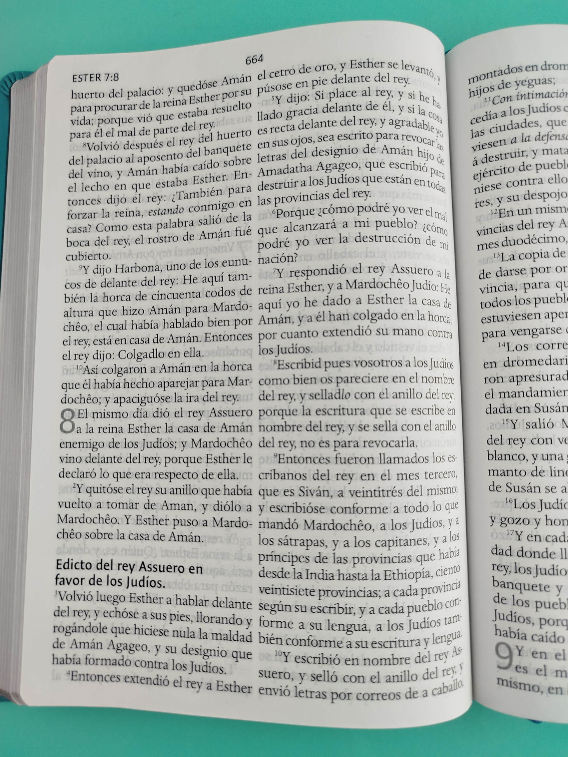 Biblia rvr 1960 letra super gigante aguamarina sin cierre borde plateado by Reina Valera 1960