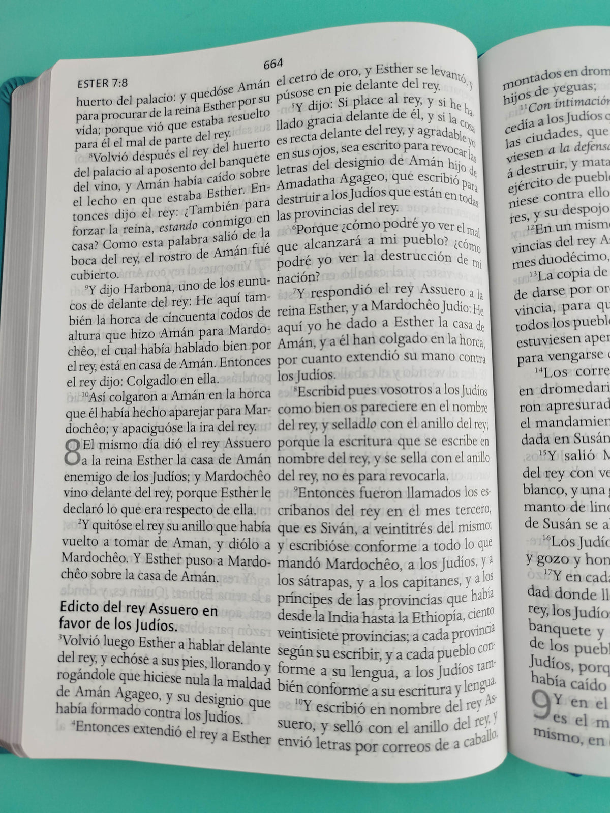 Biblia rvr 1960 letra super gigante aguamarina sin cierre borde plateado by Reina Valera 1960
