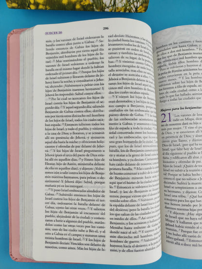 Biblia mujer de hoy RVR 60 rosada canto plateado