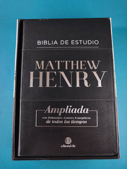 Biblia De Estudio Rvr Matthew Henry Negra