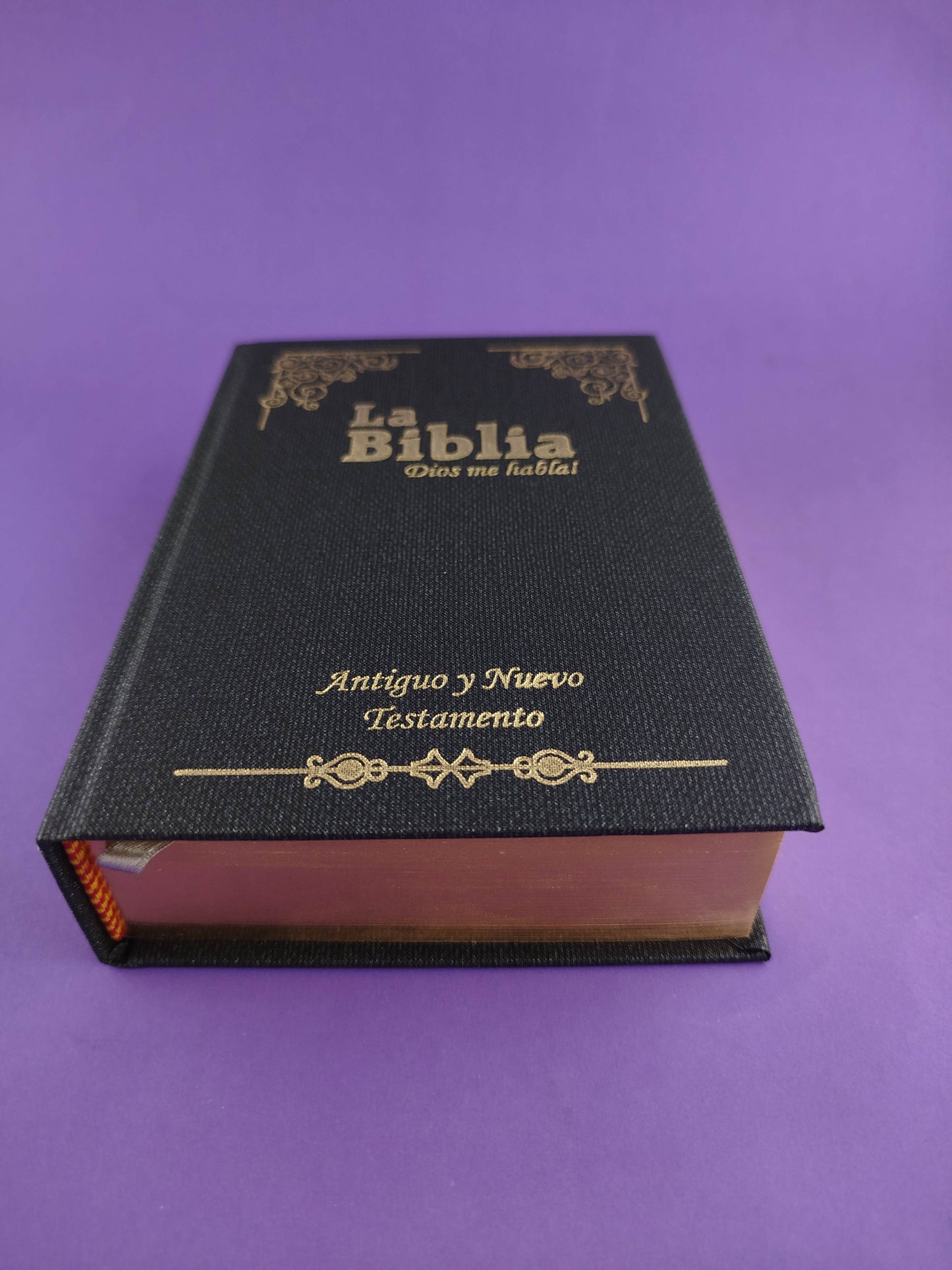 Biblia Dios me habla negra tapa dura borde dorado incluye libros deuterocanónicos