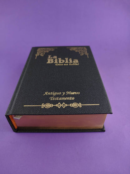 Biblia Dios me habla negra tapa dura borde dorado incluye libros deuterocanónicos