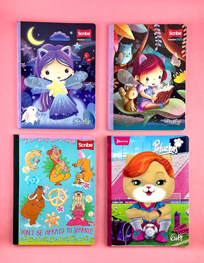 Cuaderno cosido 50 hojas cuadriculado gama series Niña