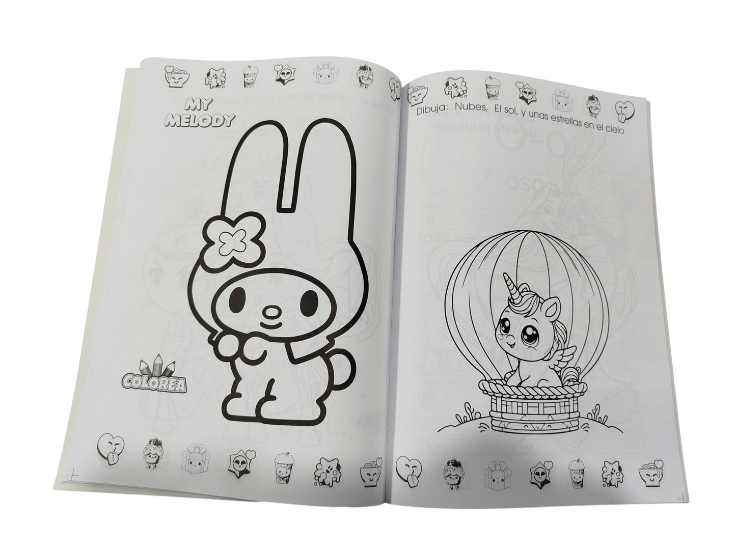 Mega colorear 2 niñas actividades 80 paginas