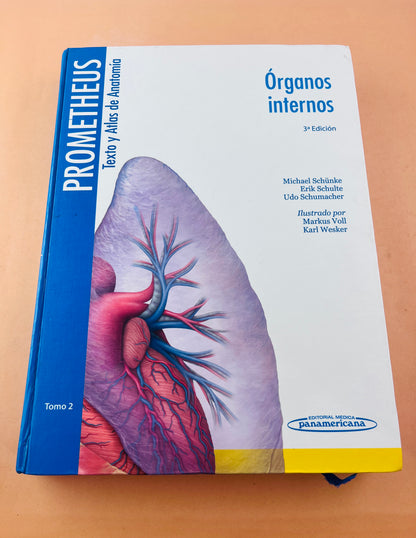 Prometheus Colección Textos y Atlas de Anatomía 3 volumenes, Anatomía general y aparato Locomotor, Órganos internos Cabeza, cueolo y Neuroanatomía tercera edición