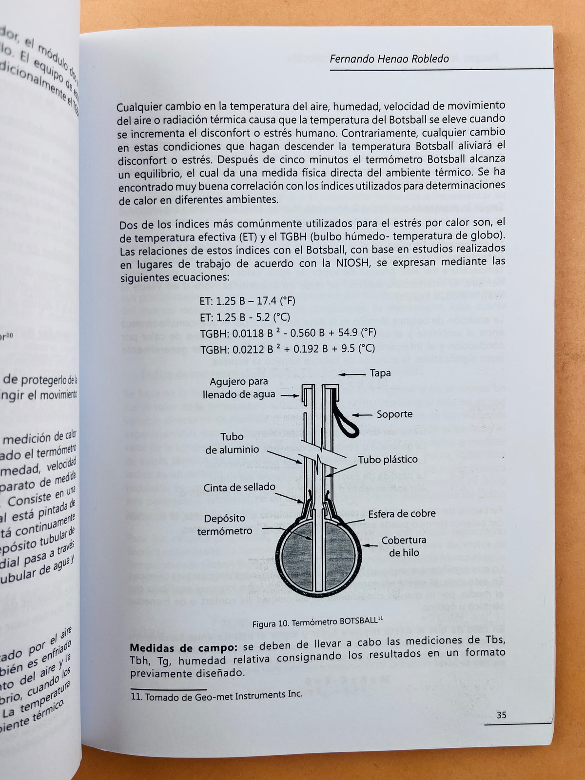 Riesgos físicos III tempreaturas extremas y ventilación segunda edición by Fernando Henao Robledo