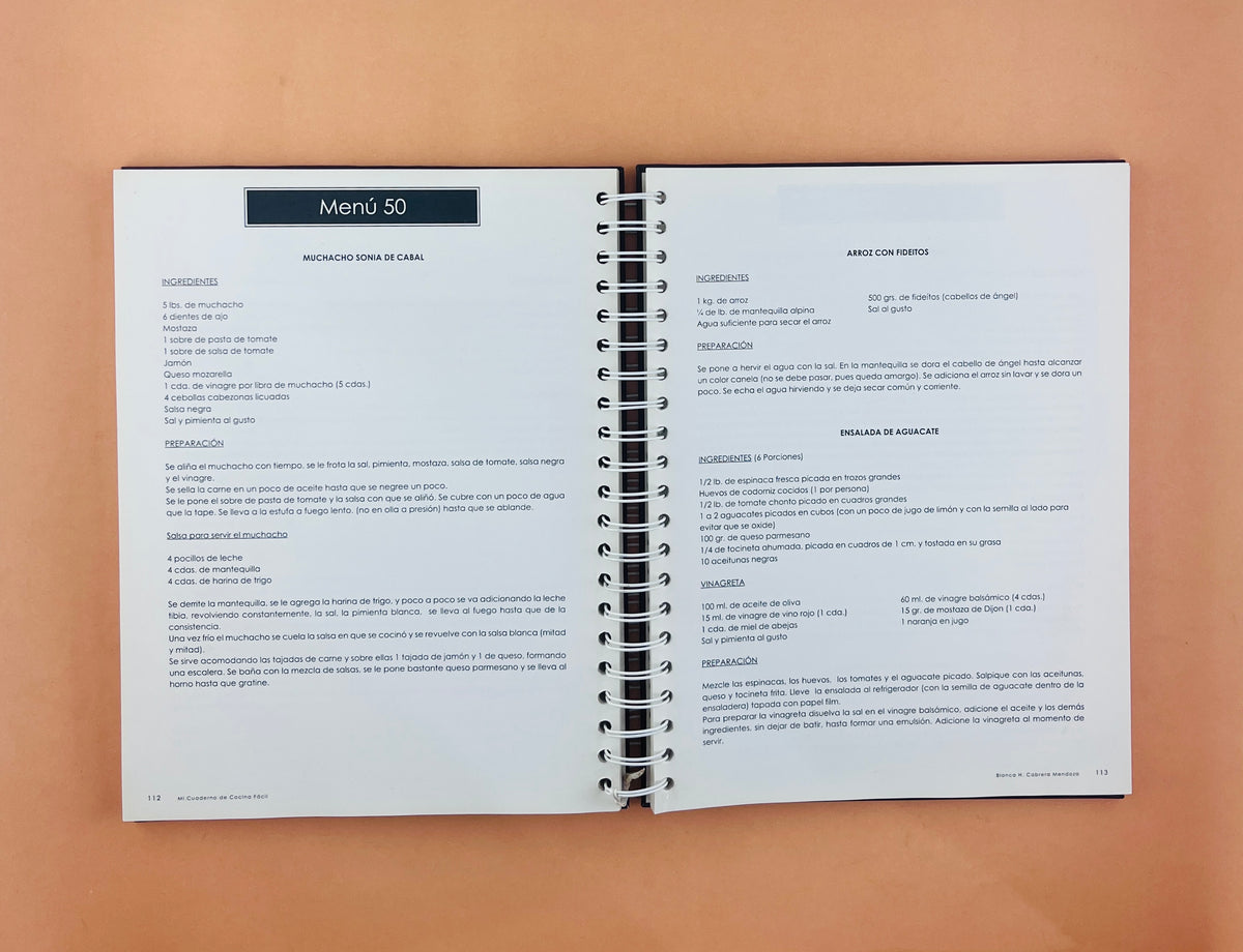 Mi cuaderno de cocina fácil by Blanca H. Cabrera Mendoza