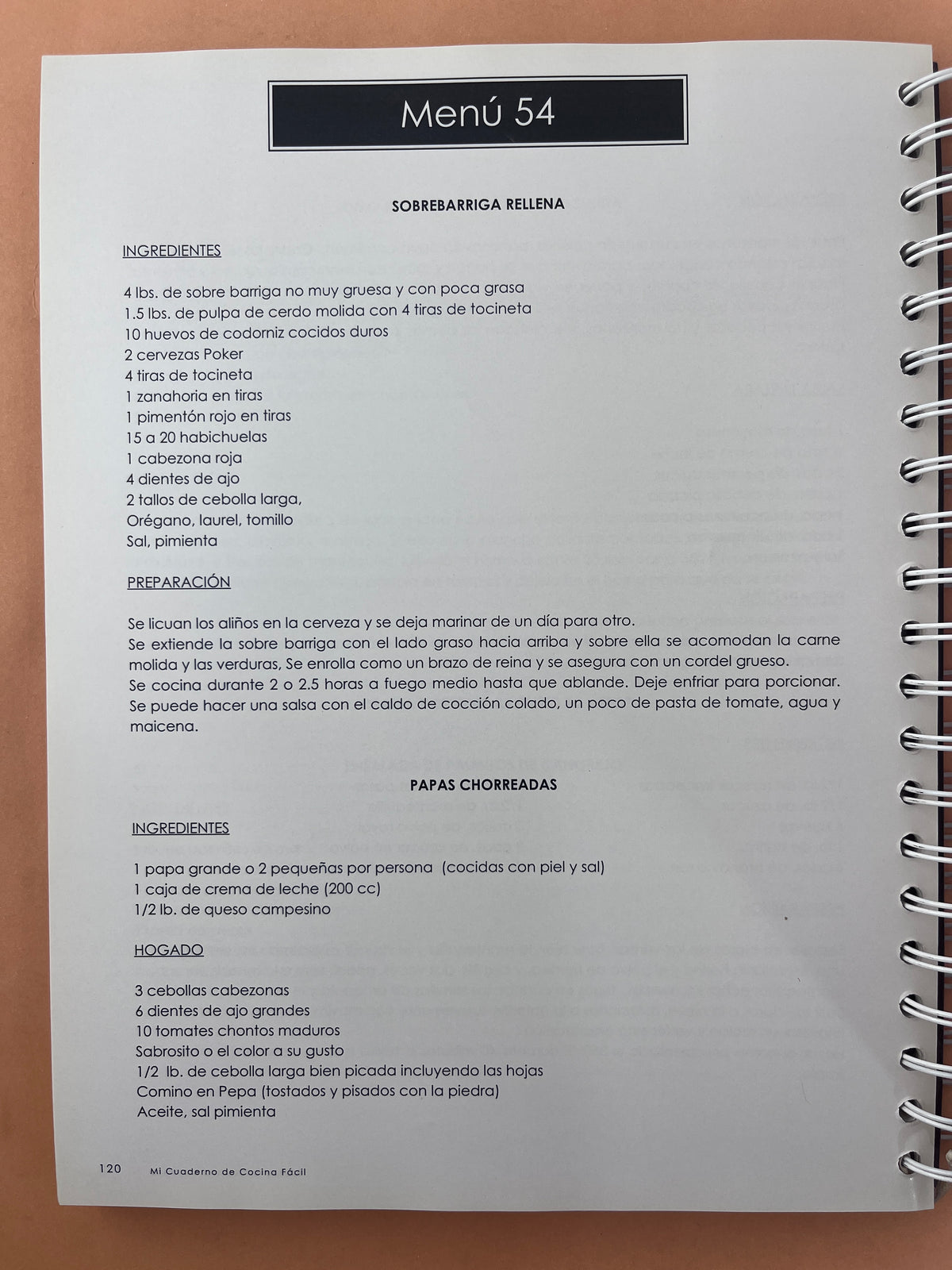 Mi cuaderno de cocina fácil by Blanca H. Cabrera Mendoza