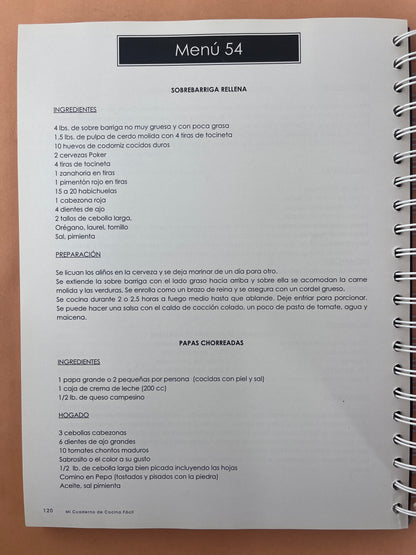 Mi cuaderno de cocina fácil