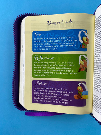 Biblia una historia de amor hormiguitas morada by Nuestra sagrada biblia