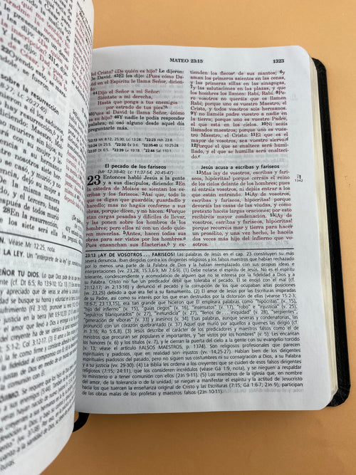 Biblia vida plena cubierta piel negra by Reina Valera 1960