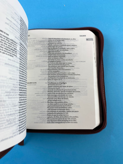 Nuestra sagrada biblia clásica estuche vinotinto