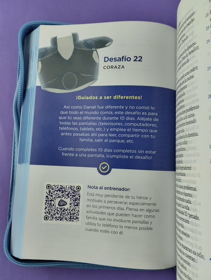 Biblia se un héroe TLA azul letra grande / canto azul