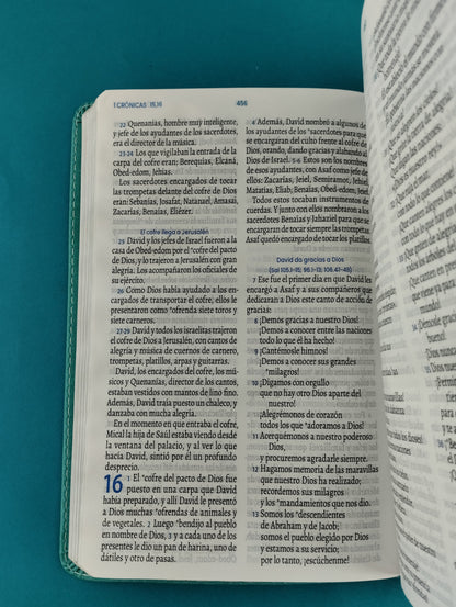 Biblia traducción en lenguaje actual 066 estrellas - verde agua marina / canto plateado by Lenguaje actual
