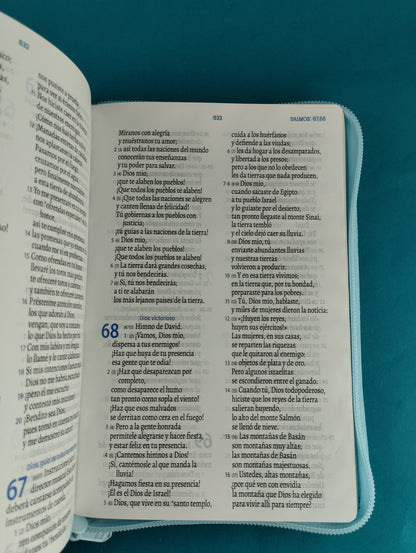 Biblia traducción en lenguaje actual 066 azul - morado / canto plateado by Lenguaje actual