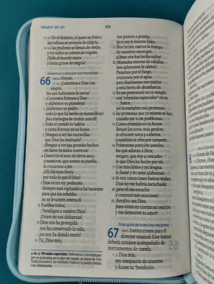 Biblia traducción en lenguaje actual 066 azul - morado / canto plateado by Lenguaje actual