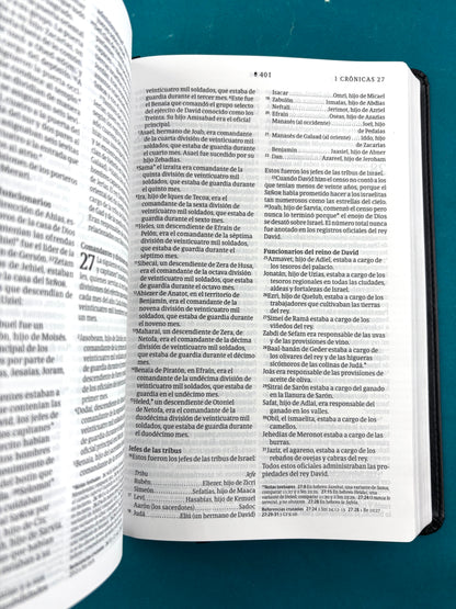 Biblia NTV Filament negro borde plateado