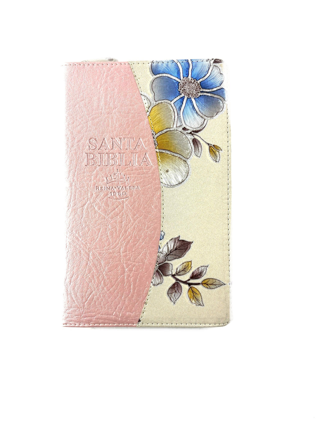 Biblia rvr 1960 letra grande estuche palo de rosa satinado -flores by Reina Valera 1960
