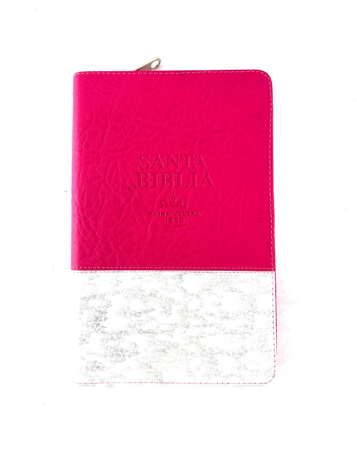Biblia rvr 1960 letra grande estuche rosa-flores roja esquina by Reina Valera 1960