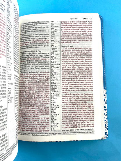Biblia NTV referencia ultrafina letra grande azul