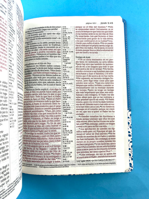 Biblia NTV referencia ultrafina letra grande azul by Nueva Traducción Viviente