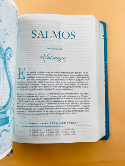 Biblia devocional mujer verdadera NBLA azul aguamarina edición de lujo by Nueva Biblia De Las Americas