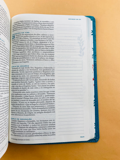 Biblia devocional mujer verdadera NBLA azul aguamarina edición de lujo by Nueva Biblia De Las Americas