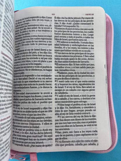 Biblia para quinceañera rosada con índice by Reina Valera 1960