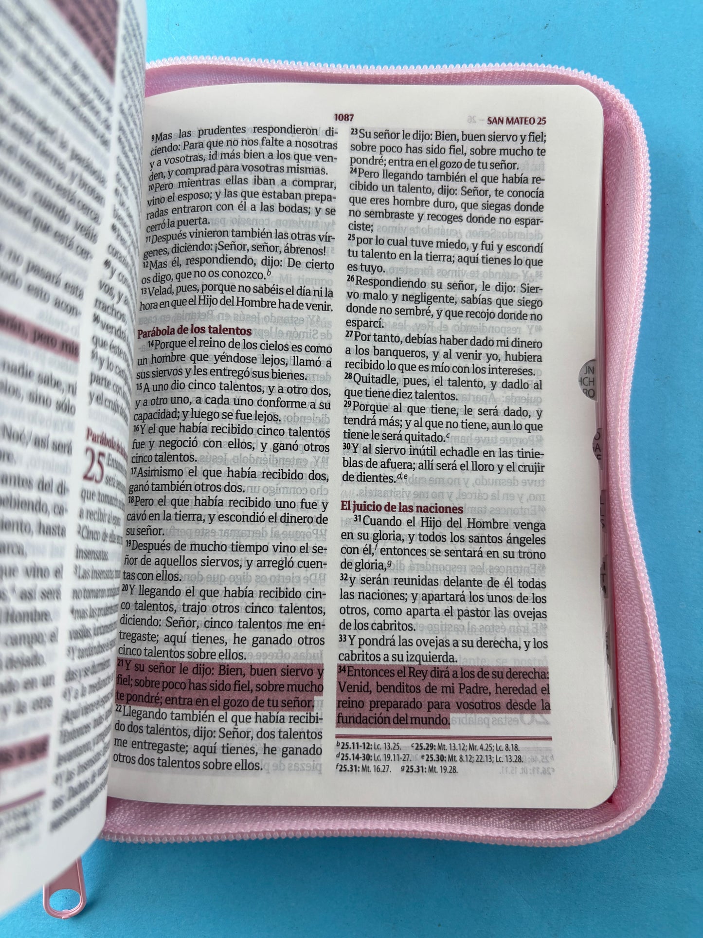 Biblia para quinceañera rosada con índice by Reina Valera 1960