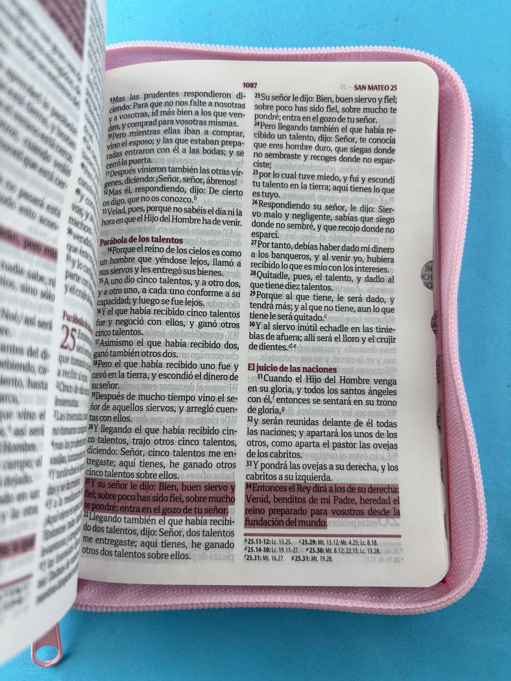 Biblia para quinceañera rosada con índice by Reina Valera 1960