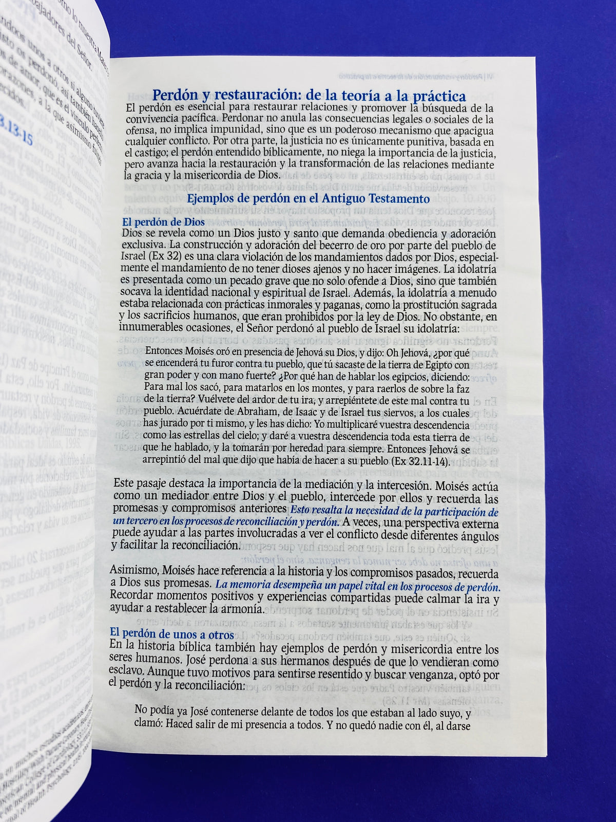 Biblia de estudio perdón y restauración azul rvr 1960 by Reina Valera 1960