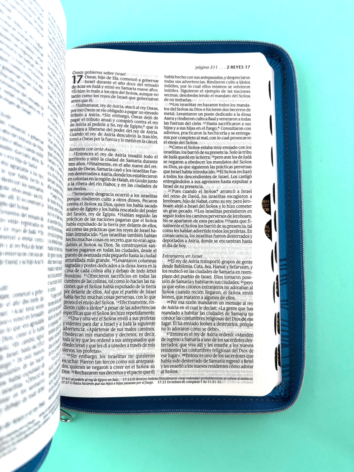 Biblia ntv zíper aguamarina océano con índice by Nueva Traducción Viviente