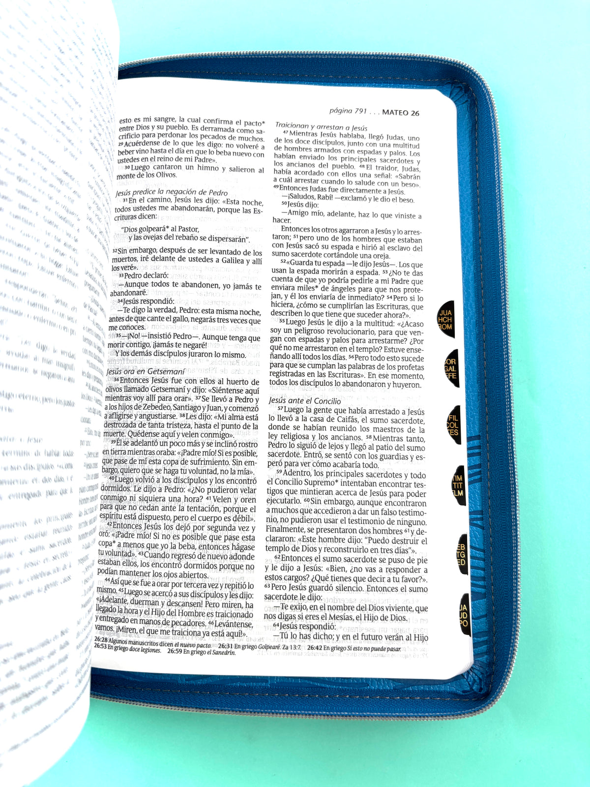 Biblia ntv zíper aguamarina océano con índice by Nueva Traducción Viviente