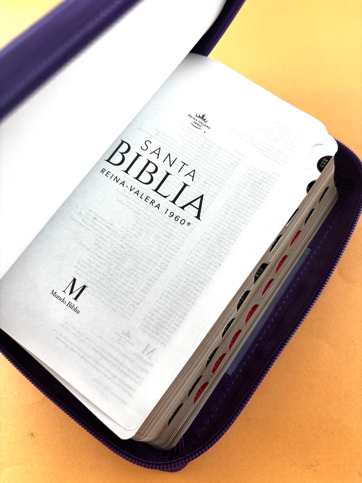 Biblia rvr 1960 bitono morado- lila letra grande con cierre e índice by Reina Valera 1960
