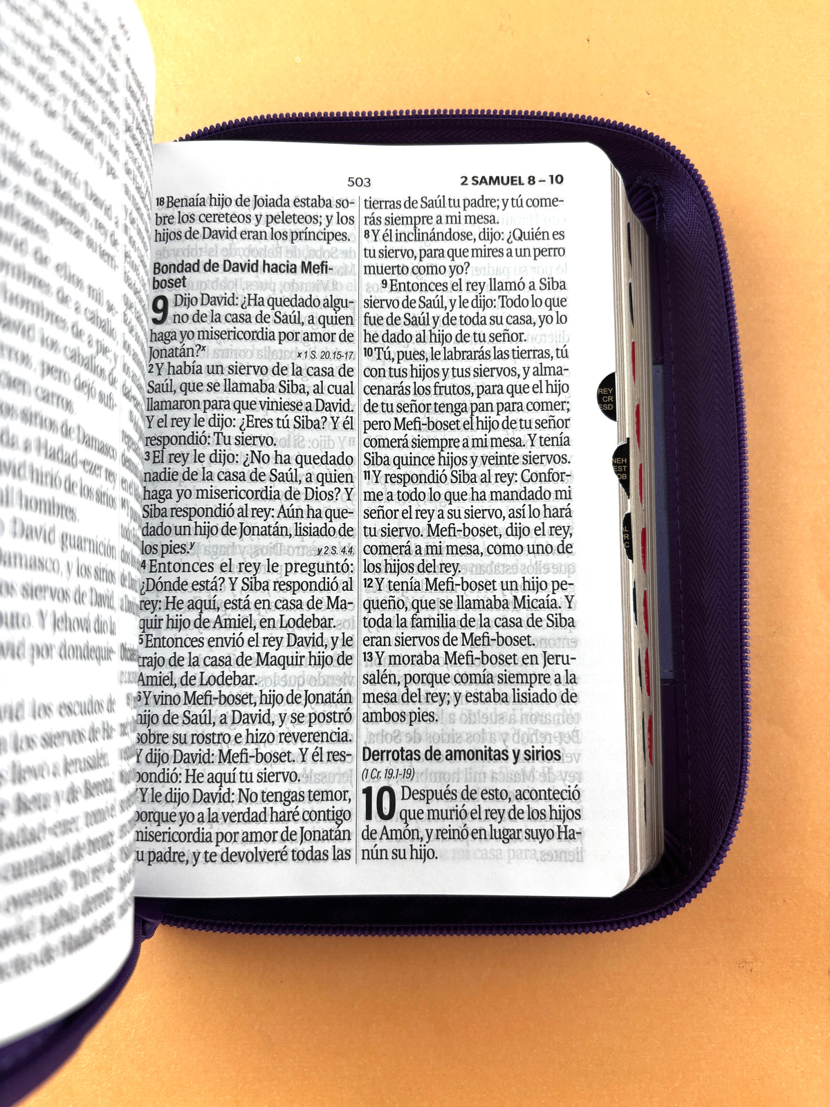 Biblia rvr 1960 bitono morado- lila letra grande con cierre e índice by Reina Valera 1960
