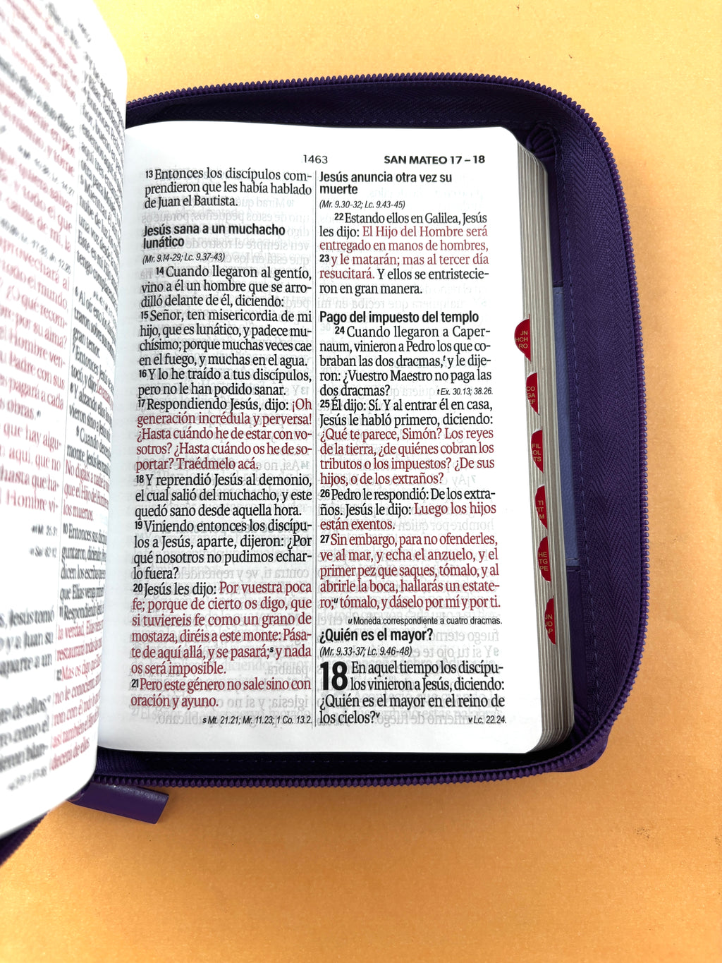 Biblia rvr 1960 bitono morado- lila letra grande con cierre e índice by Reina Valera 1960