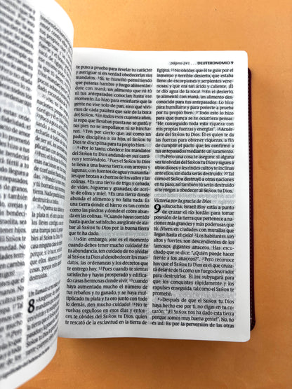 Biblia ntv letra grande edición personal morado - flores