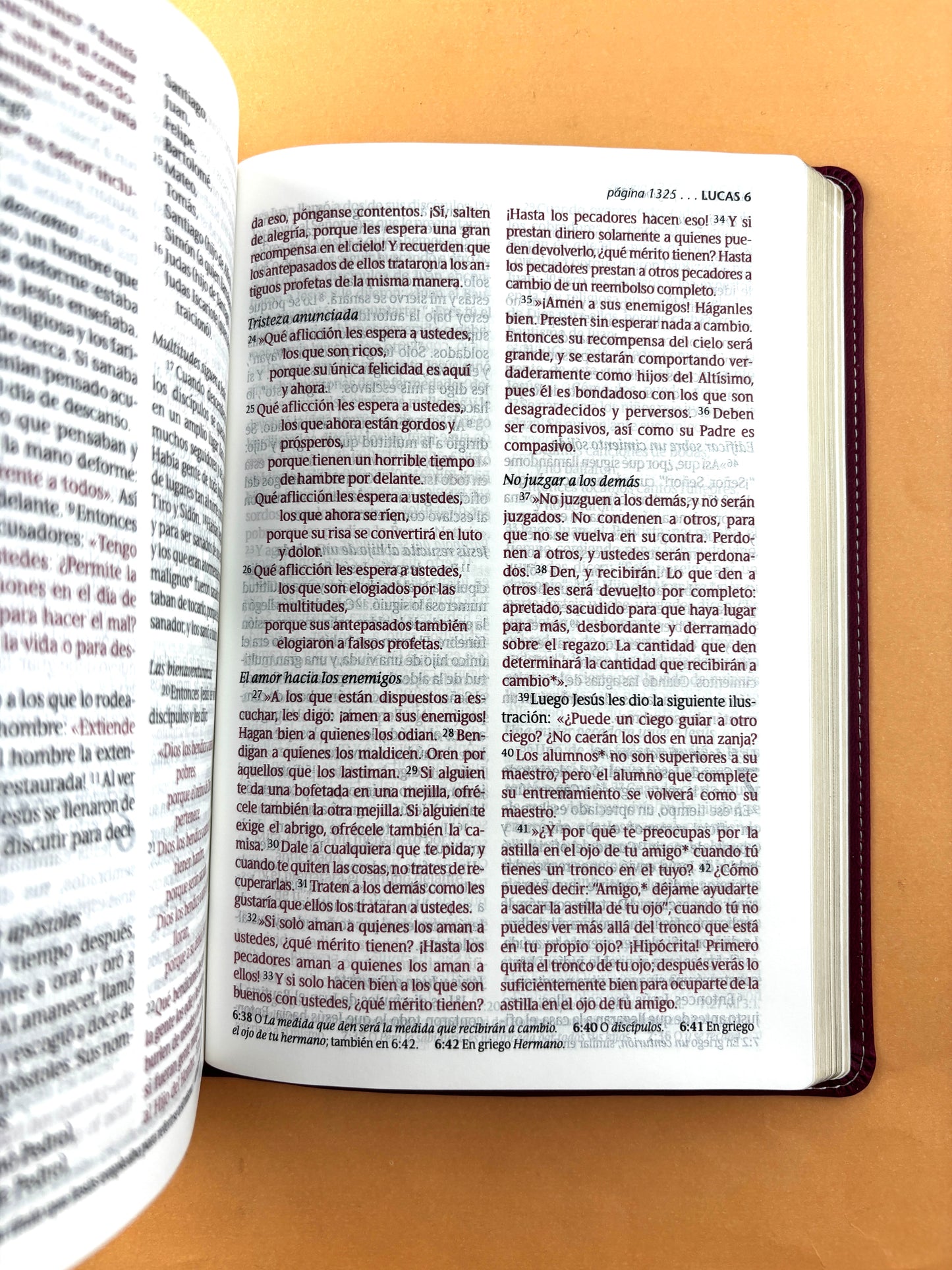 Biblia ntv letra grande edición personal morado - flores