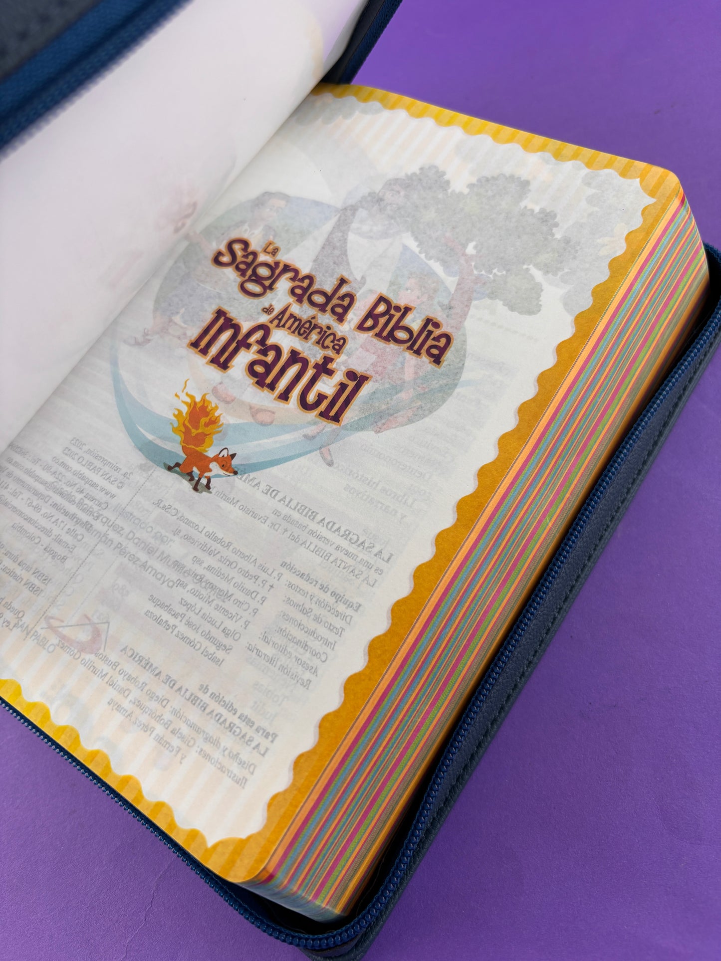 Sagrada biblia de américa infantil estuche azul by Biblia de América