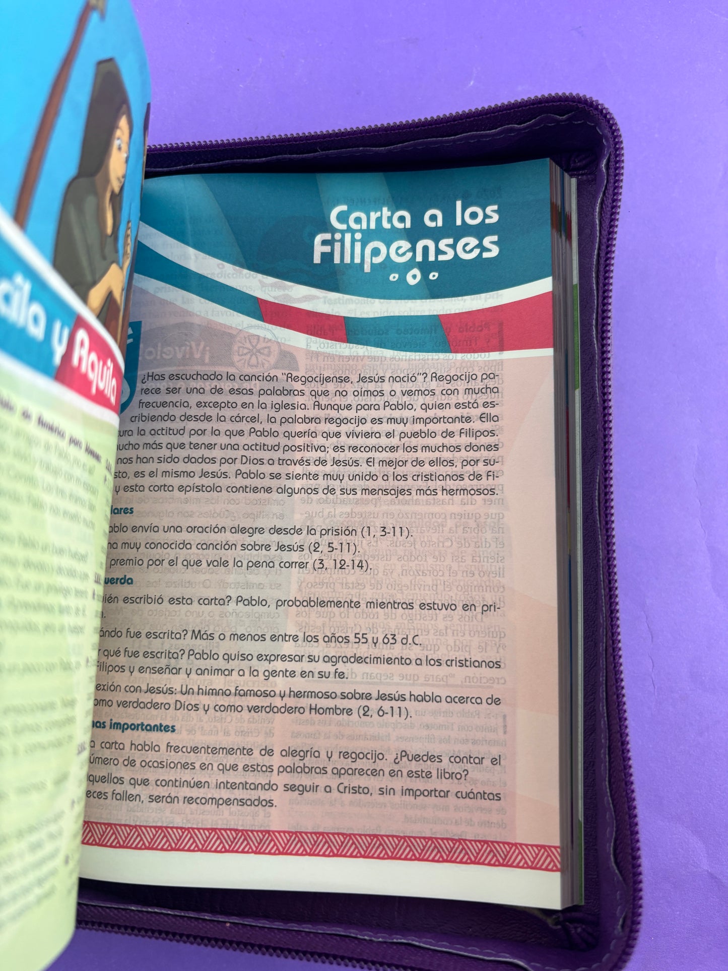 Biblia didáctica para jóvenes morada con cierre by Abriendo caminos