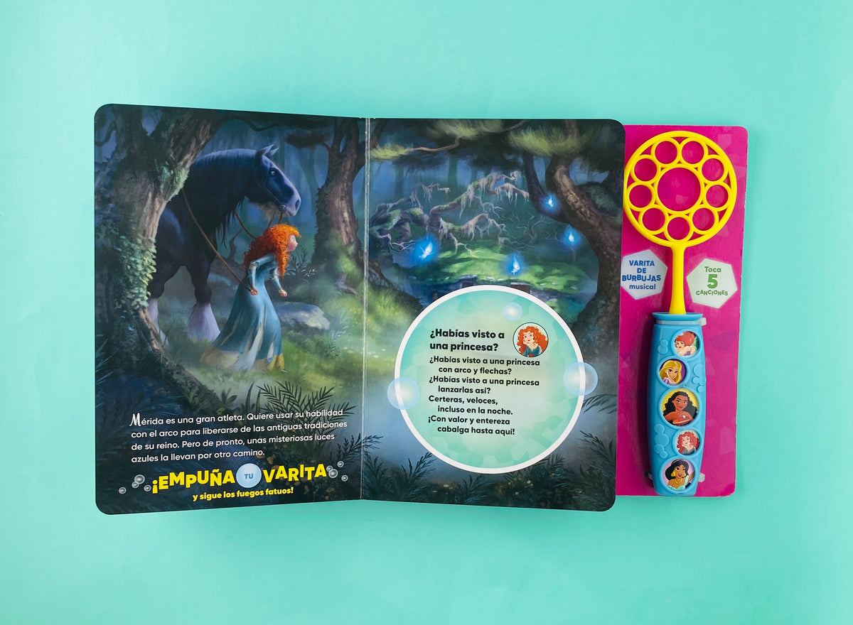 Pide un deseo un libro de canciones con varitas de burbujas by Disney