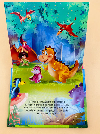 Mini pop up dinosaurios en 3D