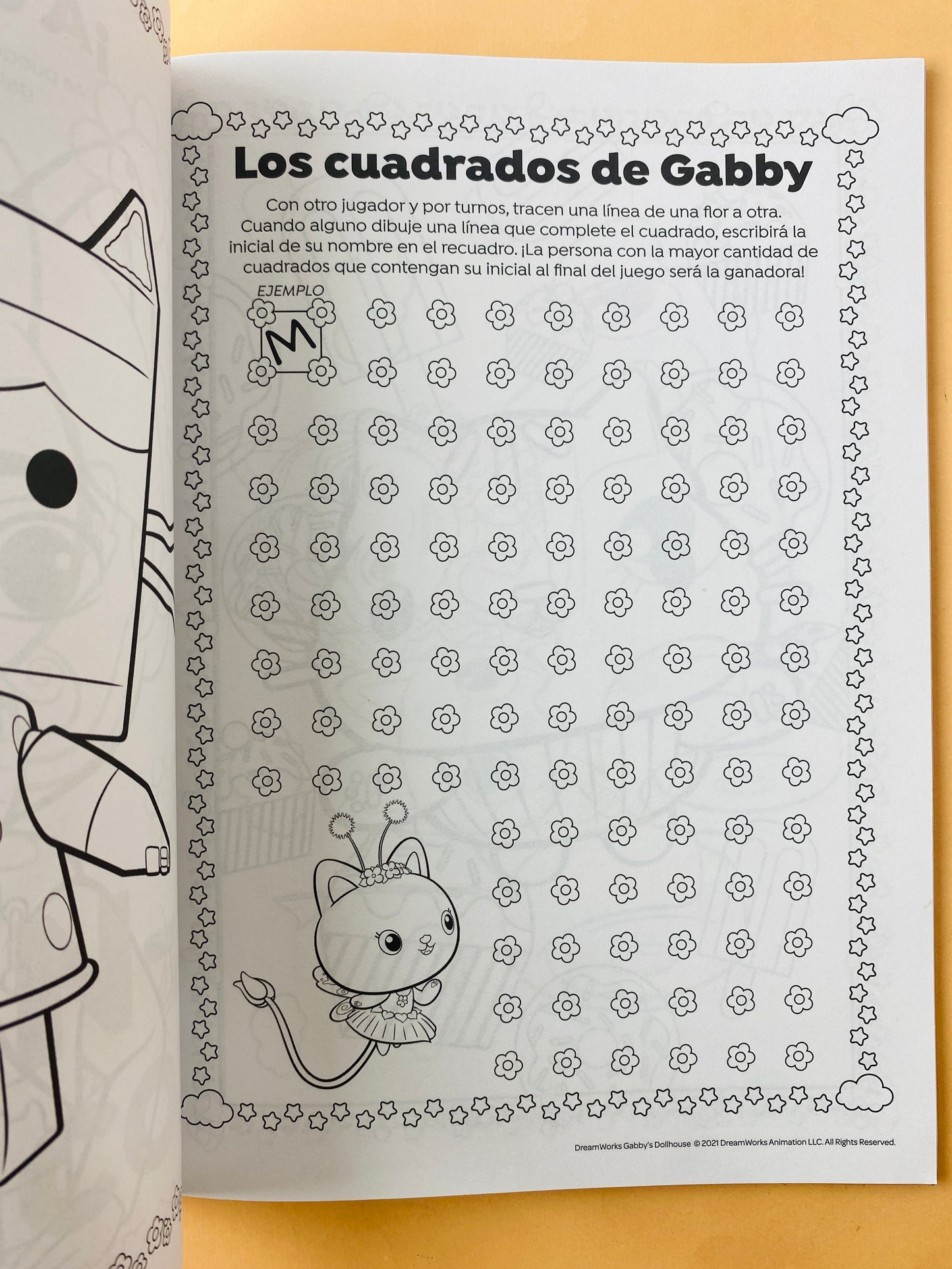 La casa de muñecas de Gabby jumbo libro para colorear y actividades