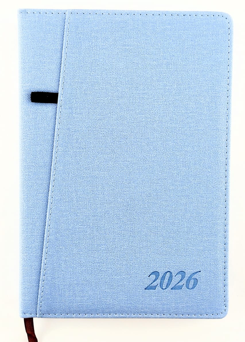 Agenda ejecutiva 2026 Azul claro con bolsillo by Varios